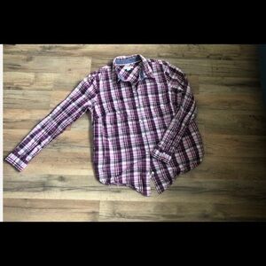 Charter club women petite plaid button down shirt/size 6P